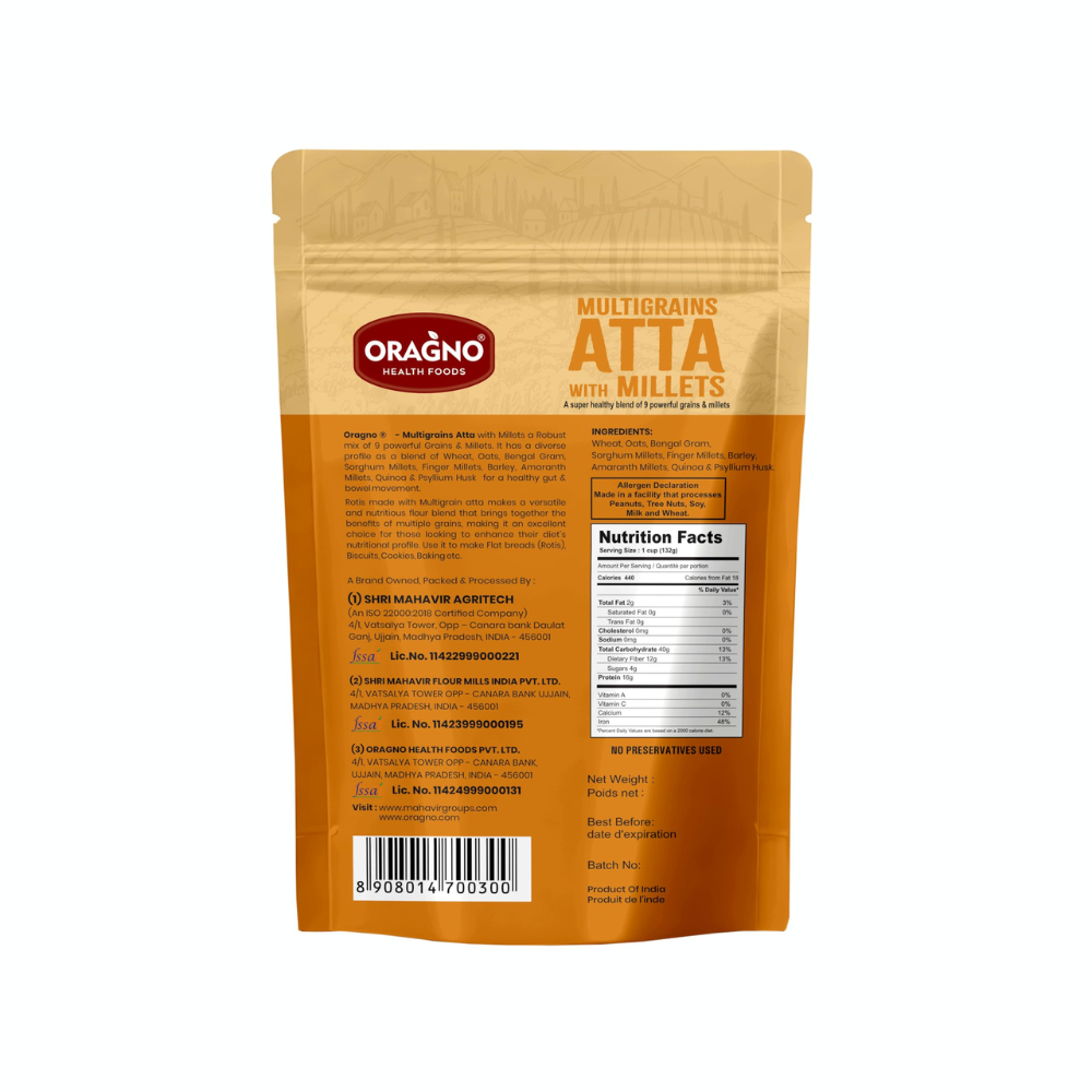 Oragno Multigrains Atta with Millets