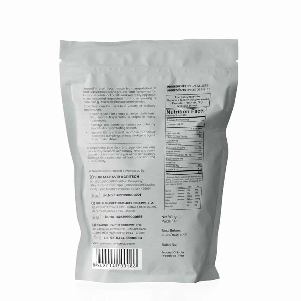 Oragno Naturally Grown Bajra Flour